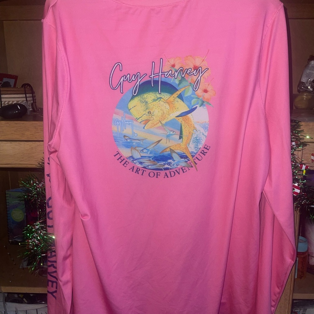 Guy Harvey Pink Adventure Graphic Shirt